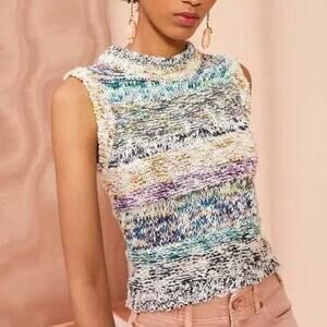 Ulla Johnson Zenna hand knit sleeveless sweater vest top size M/L medium large